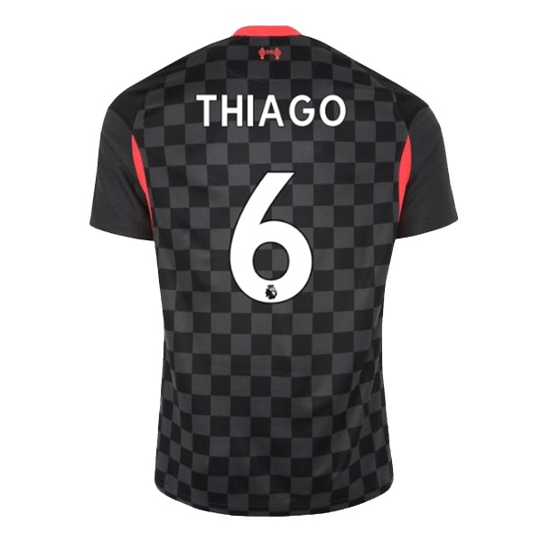 Maillot Football Liverpool NO.6 Thiago Third 2020-21 Noir